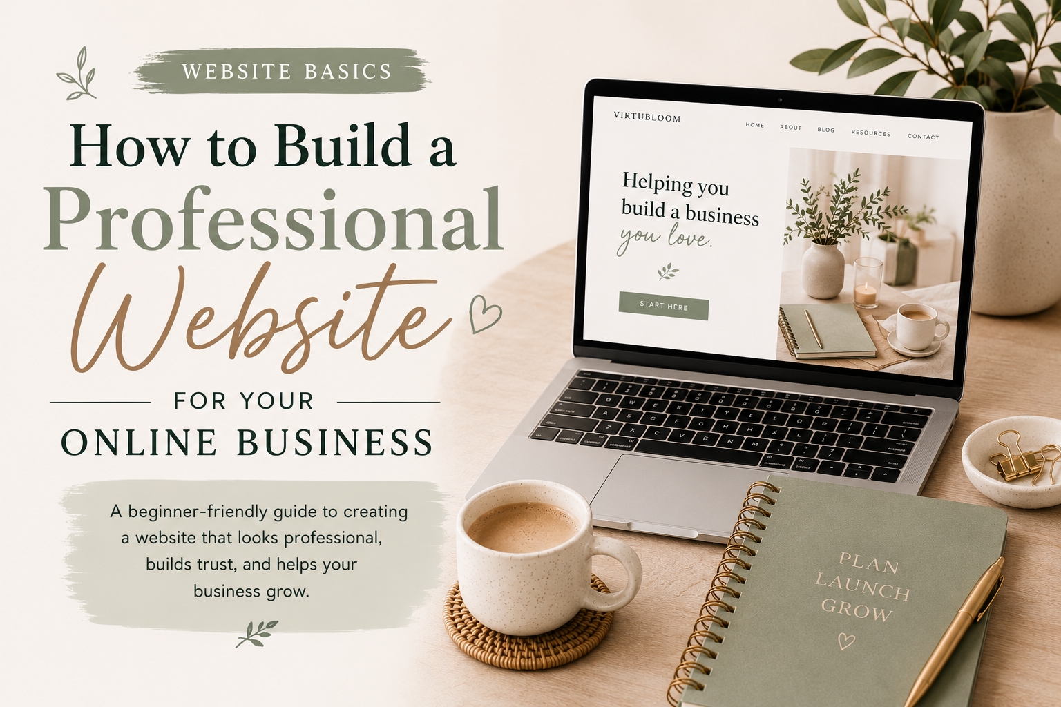 how to build a profesional website for your online business
